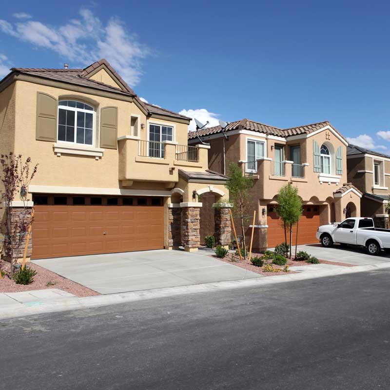 Commercial and rental property loans – modern Nevada townhouses with garages