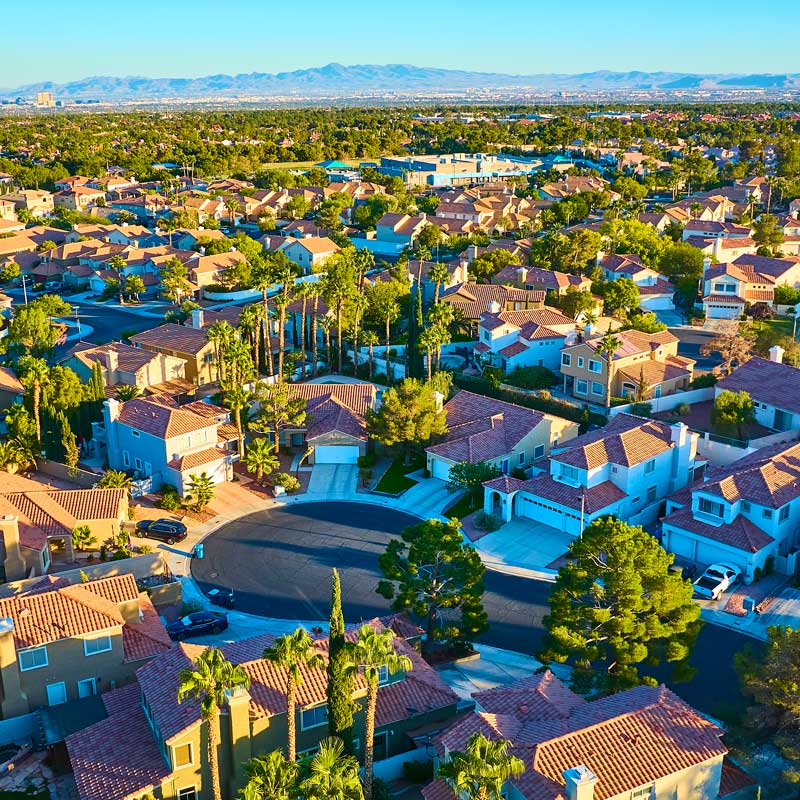 Modern Nevada townhomes with desert mountains – example investment property for hard money loans