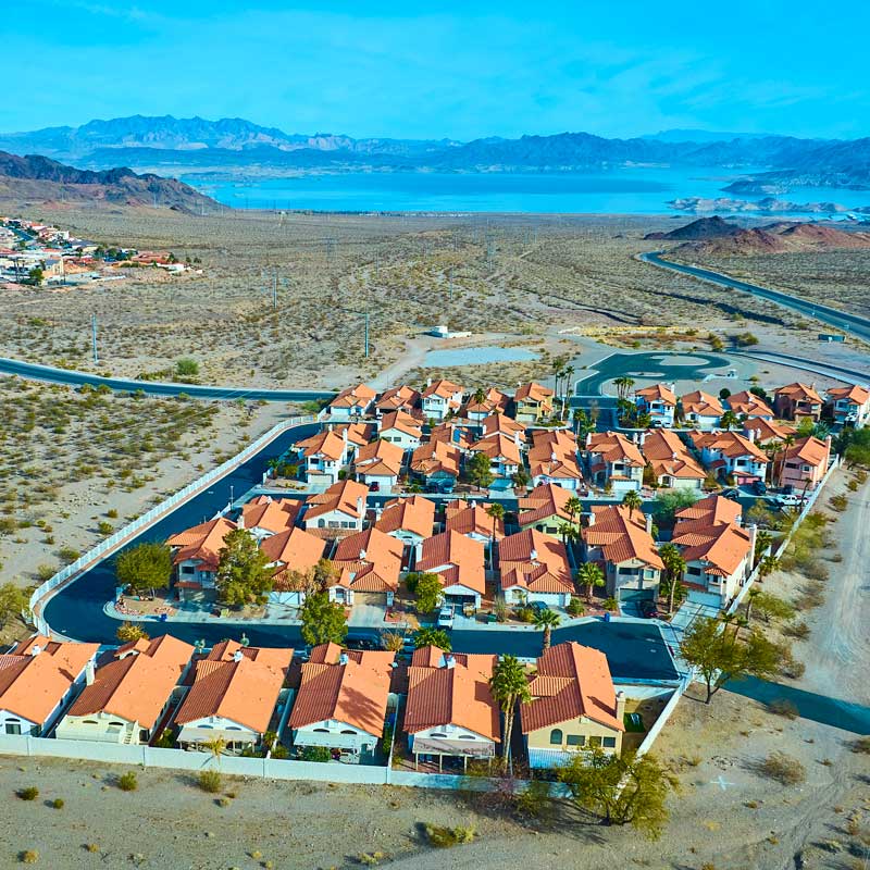 Nevada desert residential community near Lake Mead – illustrating costs and fees for hard money loan properties