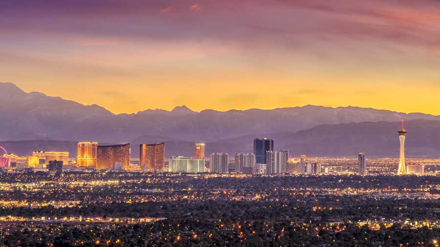 cityscape view of Las Vegas