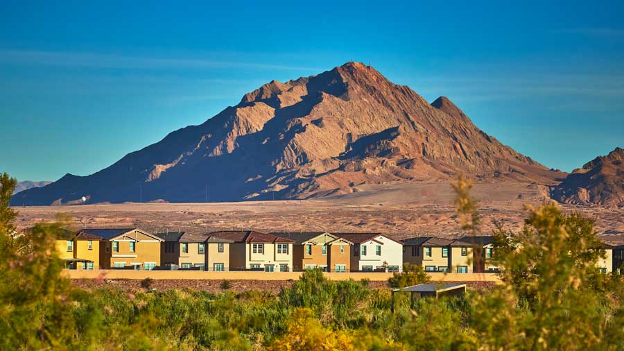 suburban homes with greenery Henderson Nevada