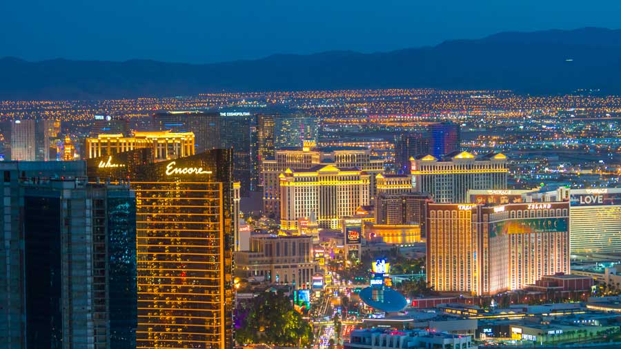 cityscape view of Las Vegas